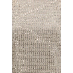 Beige Cotton Sleeveles T-Shirt