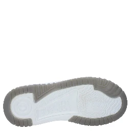 Gray Leather Low Top Sneakers