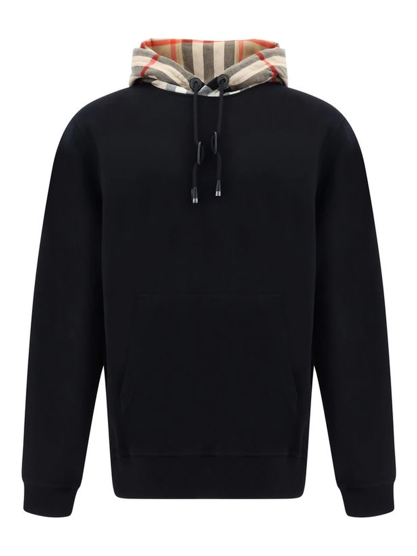 Black Cotton Sweatshirt