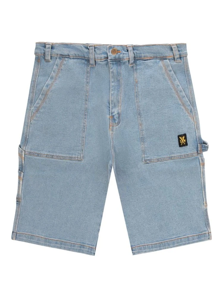 Blue Cotton Bermuda Shorts