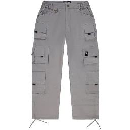 Gray Cotton Cargo Pants