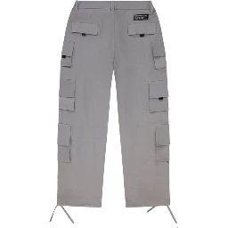 Gray Cotton Cargo Pants