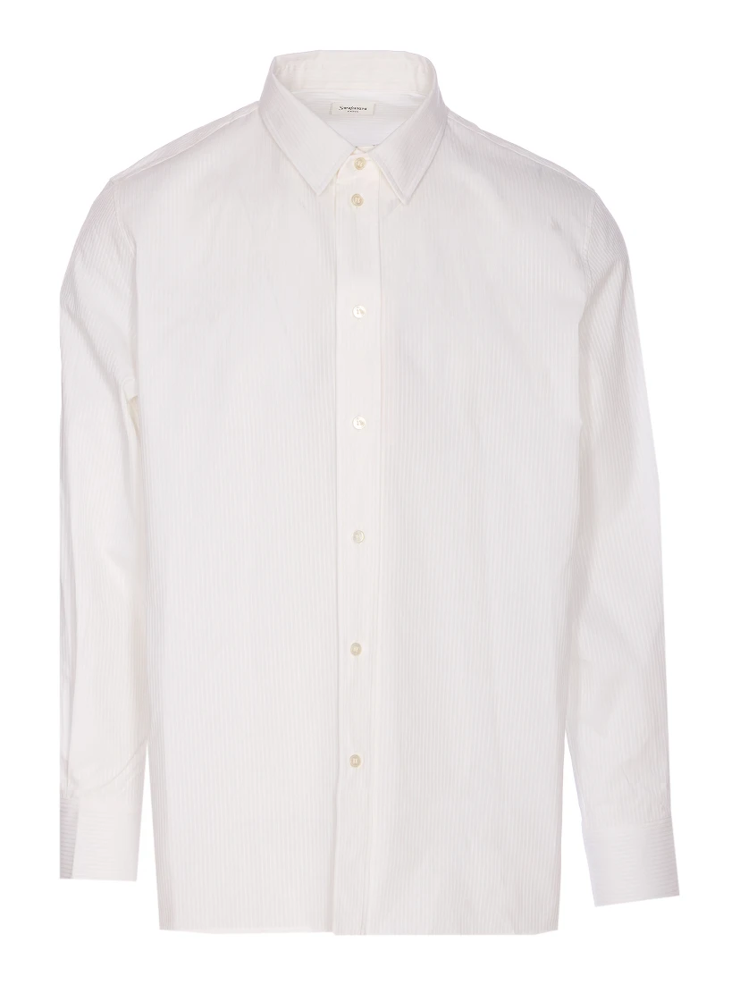 قمصان سان لوران بيضاء