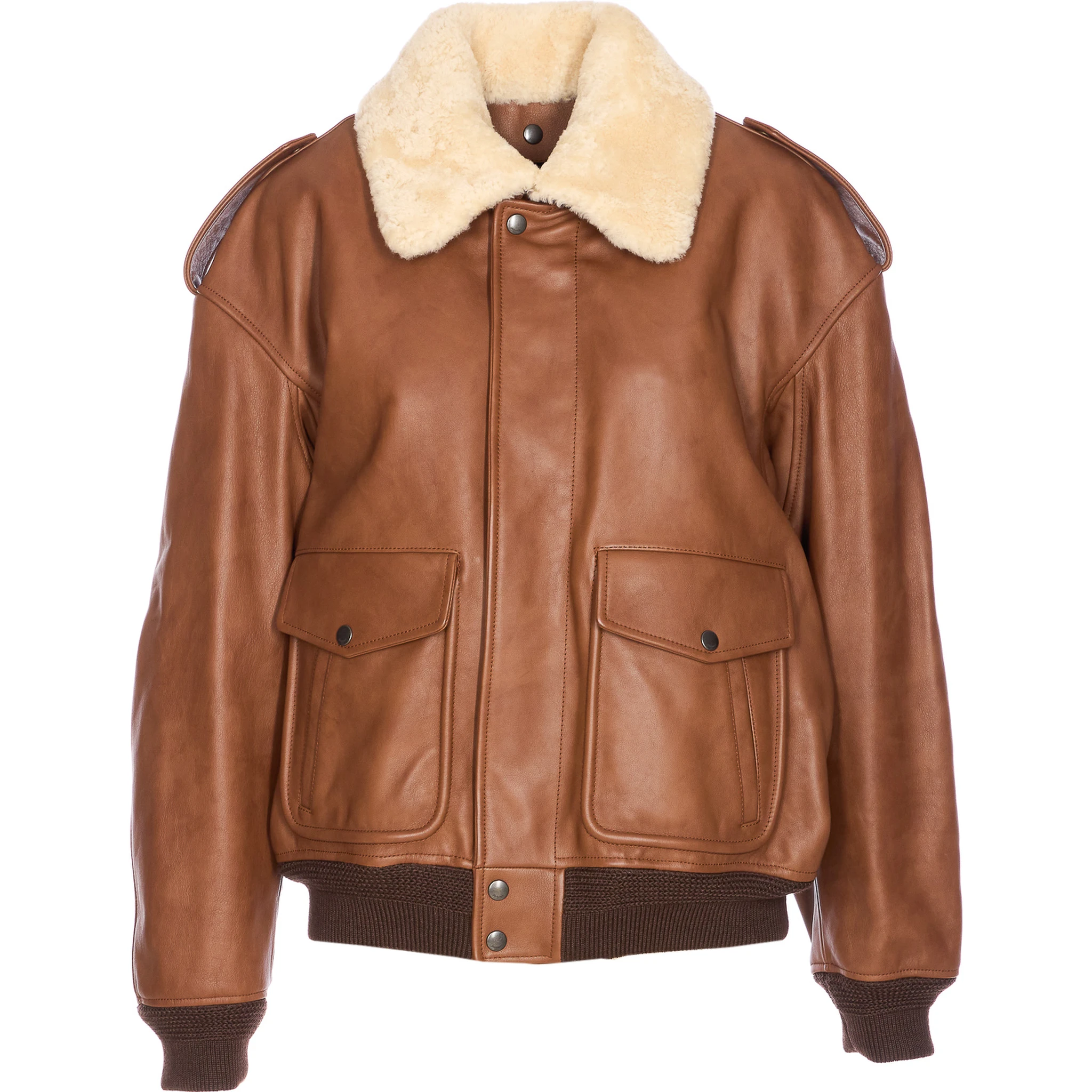 Saint Laurent  Coats Brown