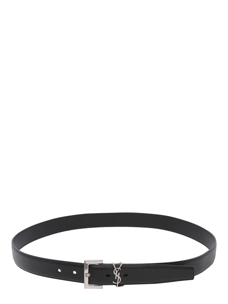 أحزمة سان لوران سوداء