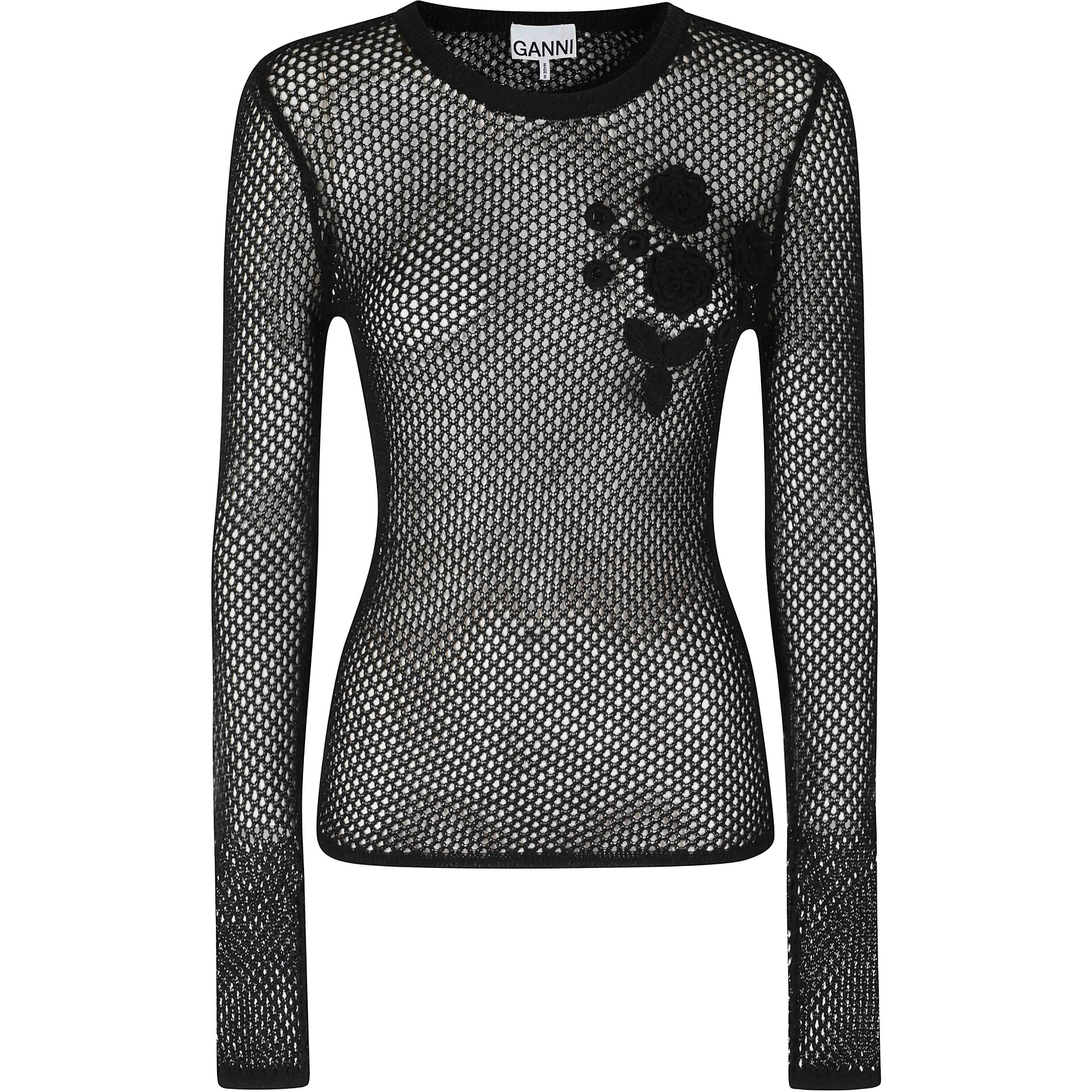 MERCERIZED COTTON MESH POINTELLE LONGSLEEVE