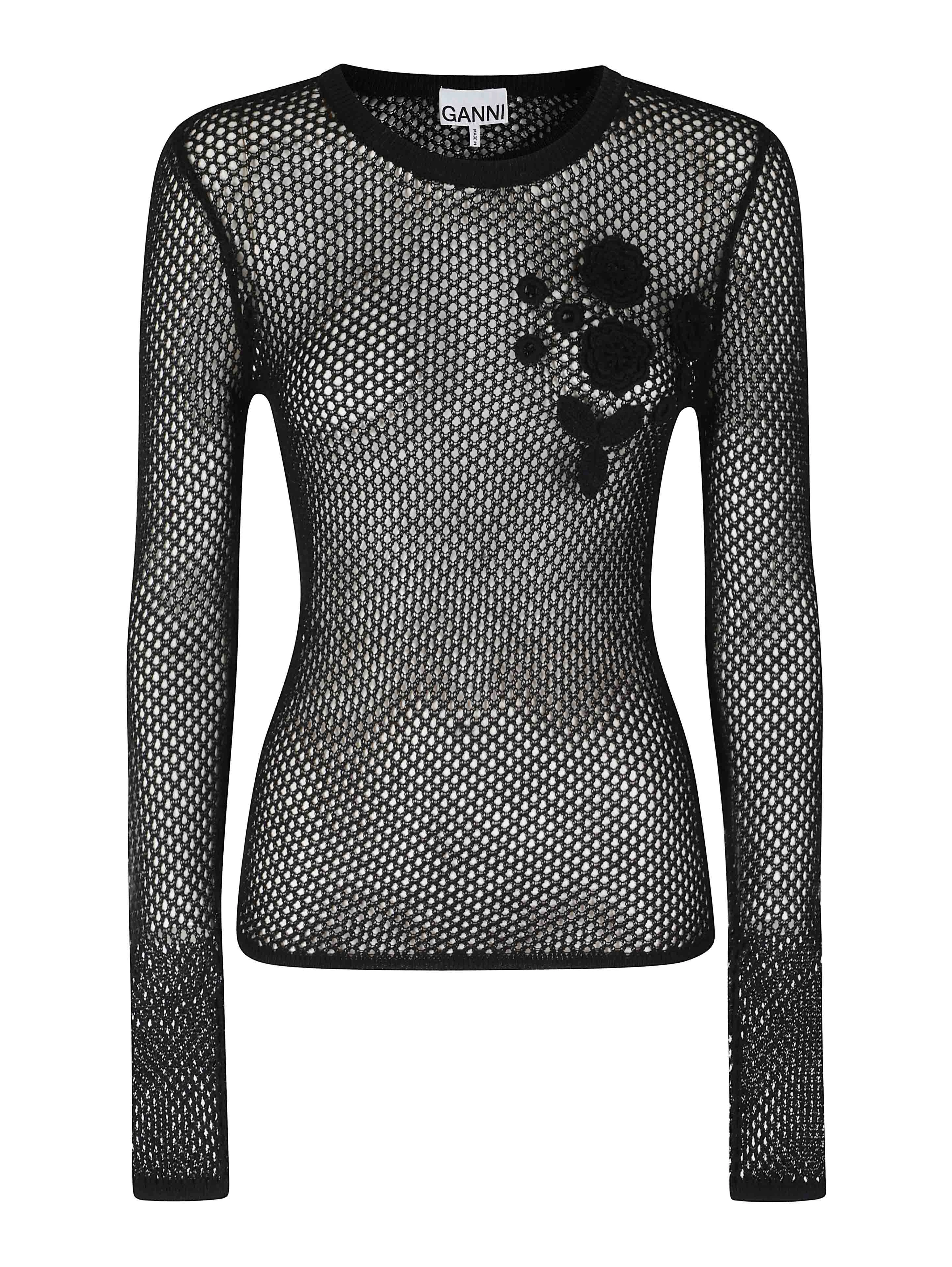 MERCERIZED COTTON MESH POINTELLE LONGSLEEVE