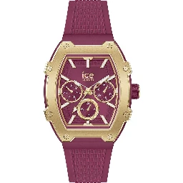 ساعة يد بسوار صناعي بنفسجي