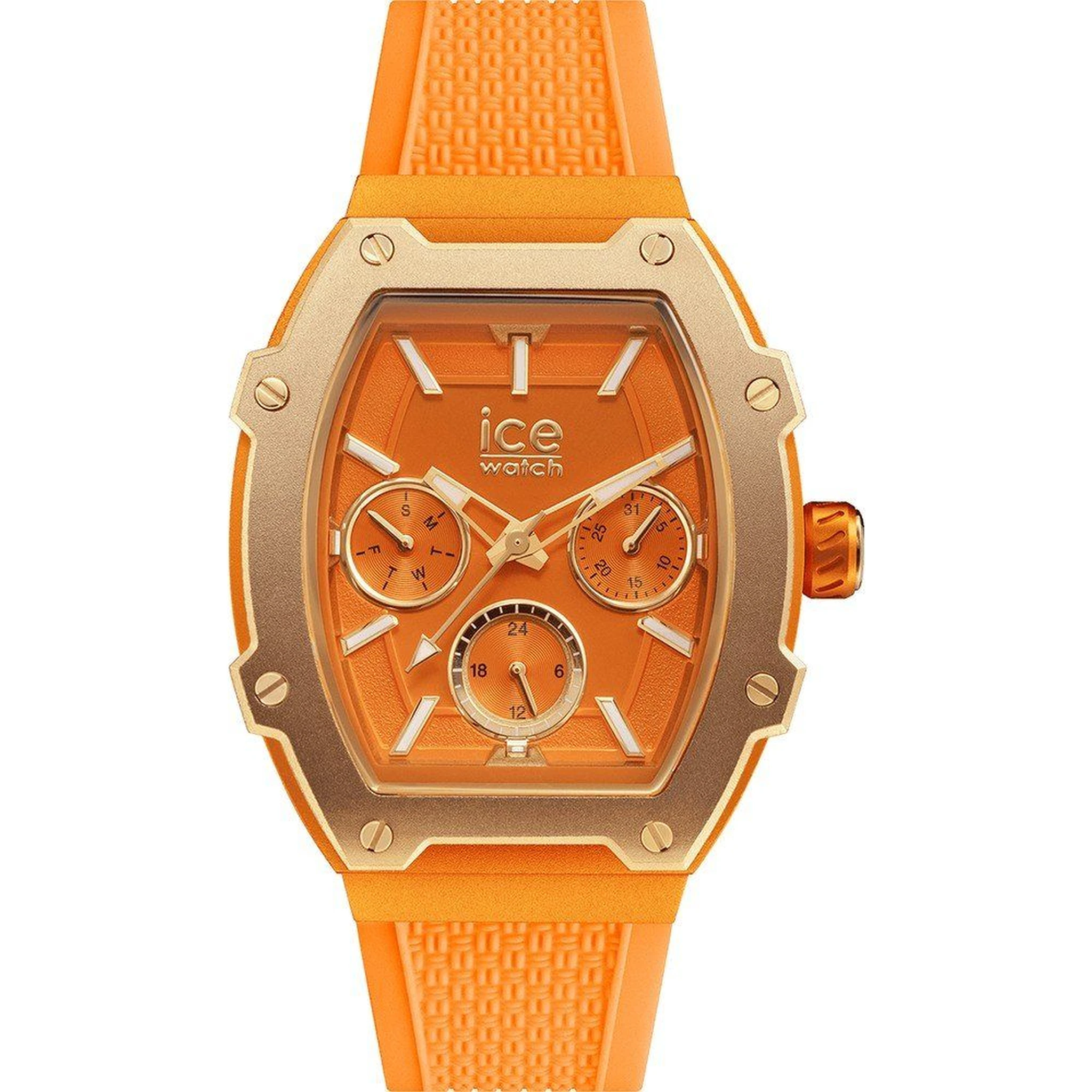 Orange Synthetic Dress Watch