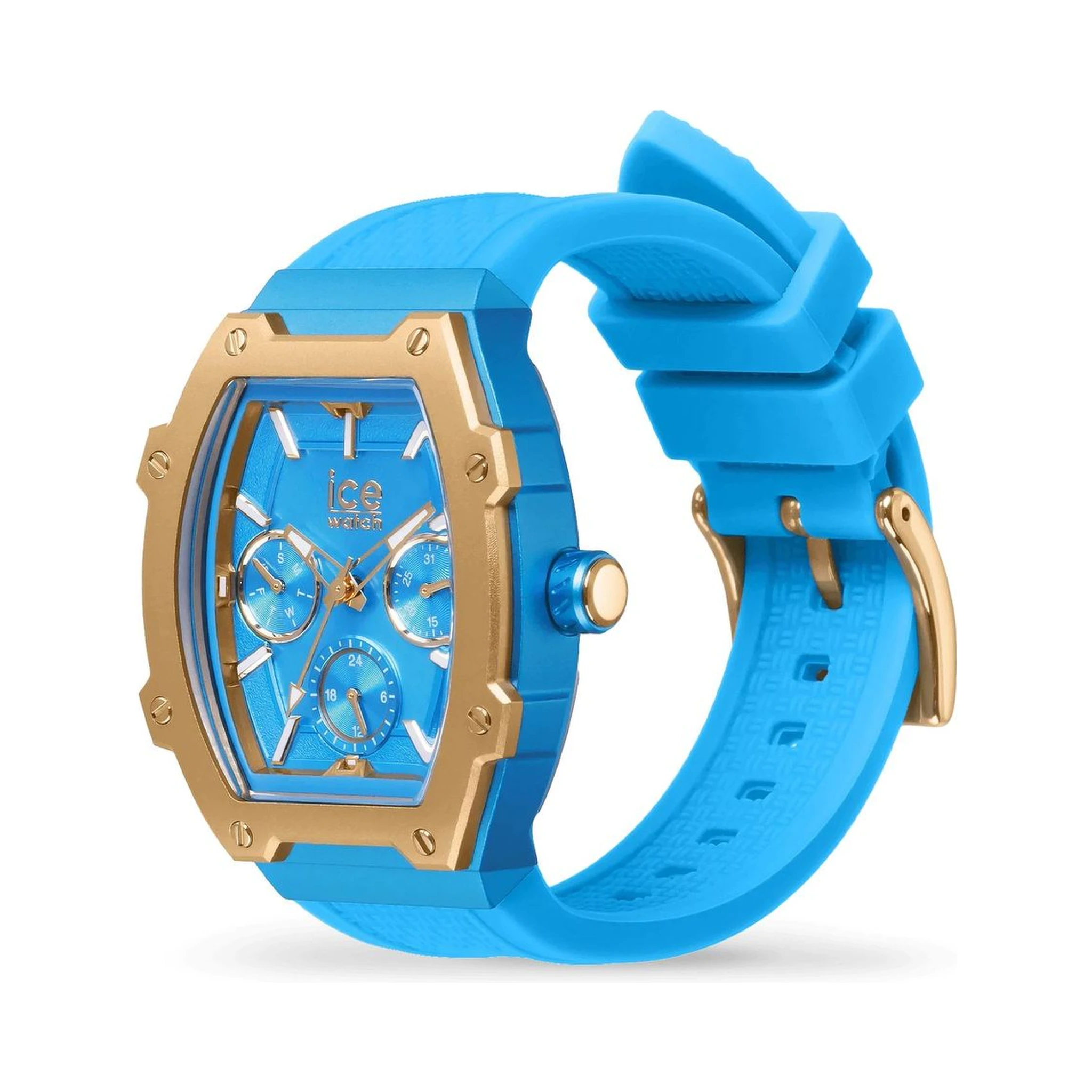 ساعة رياضية زرقاء صناعية