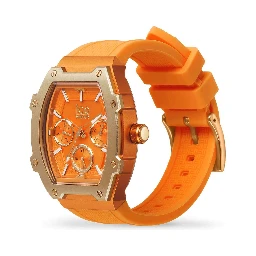 Orange Synthetic Dress Watch