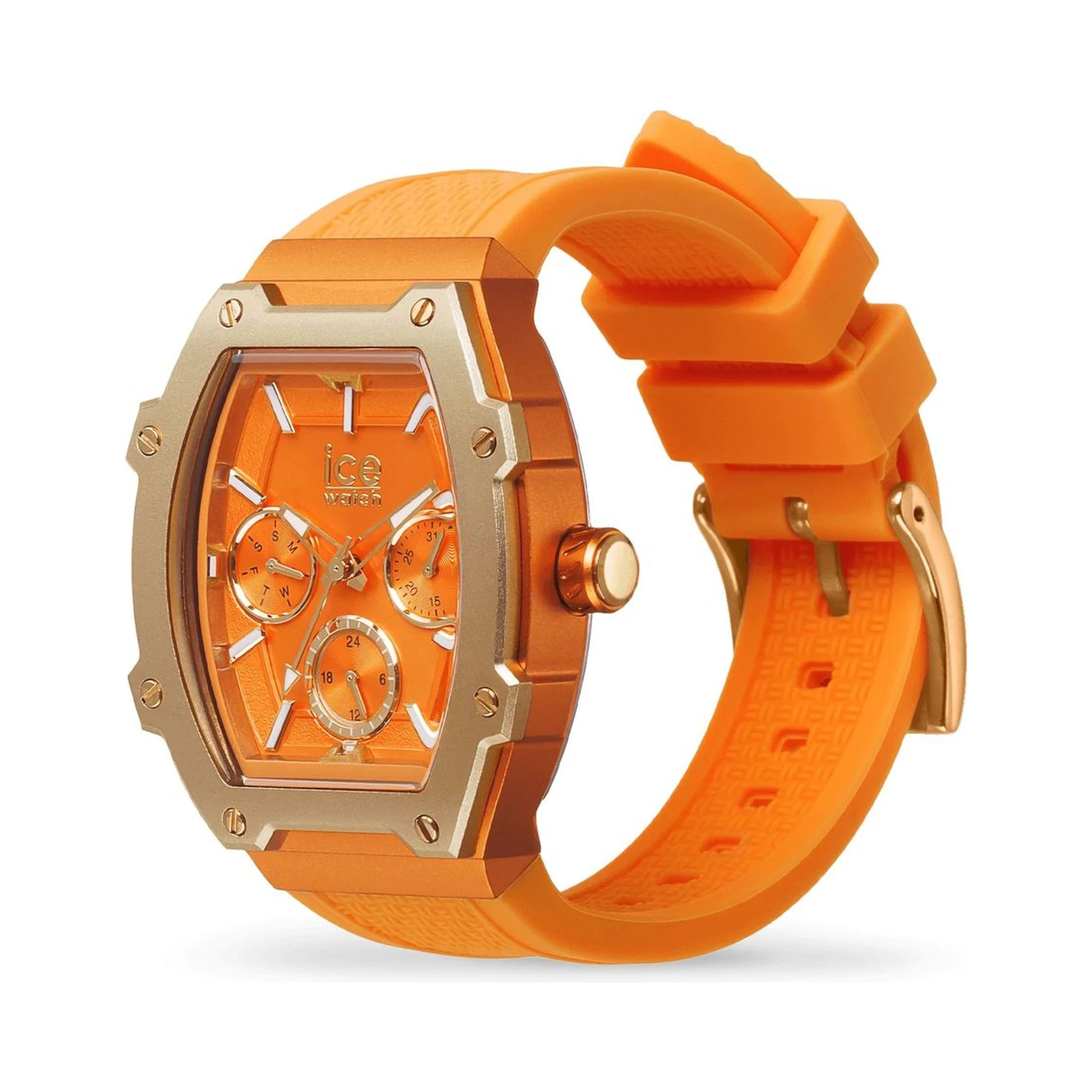 Orange Synthetic Dress Watch