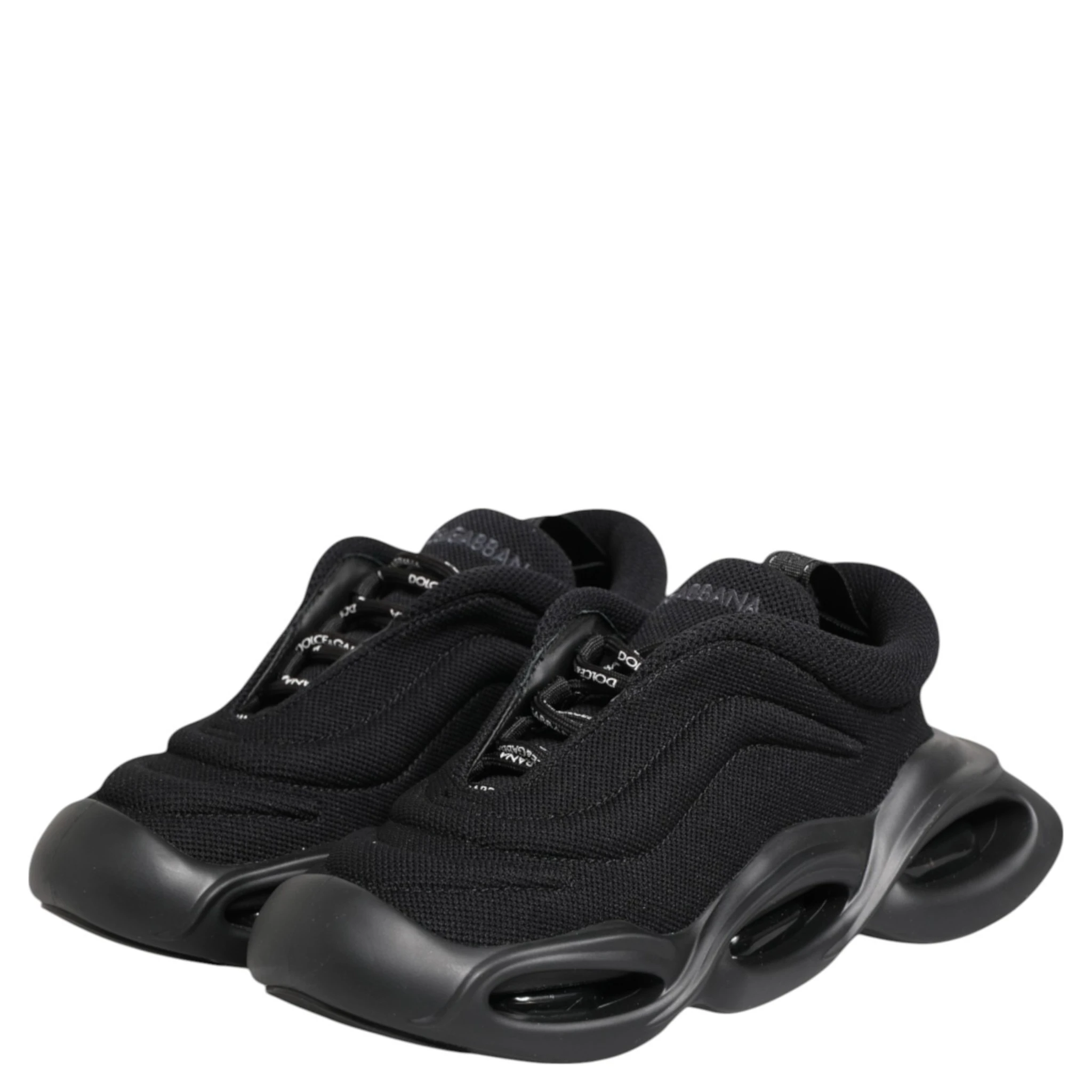 Black Slip On Low Top Wave Sneakers Shoes