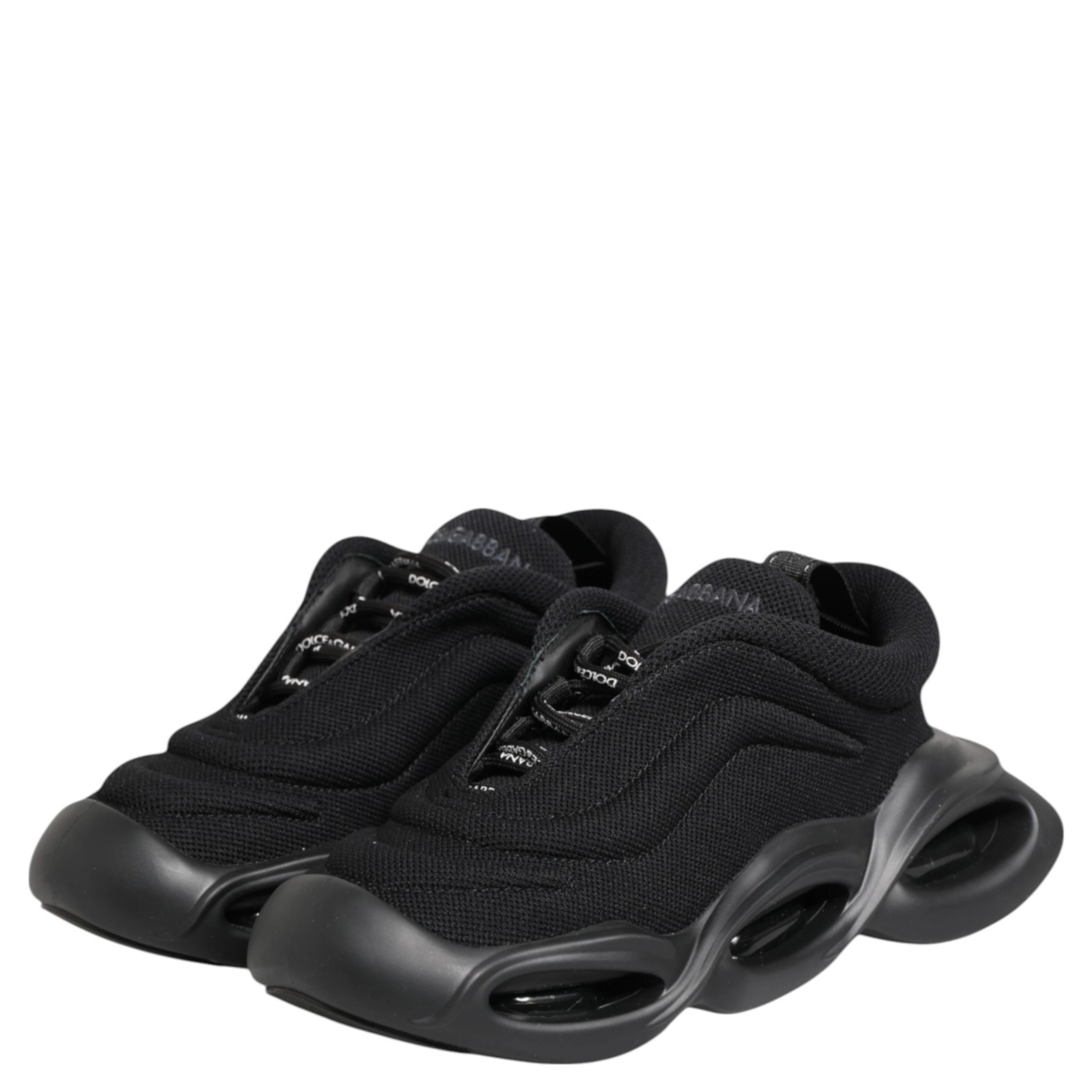 Black Slip On Low Top Wave Sneakers Shoes