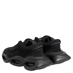 Black Slip On Low Top Wave Sneakers Shoes