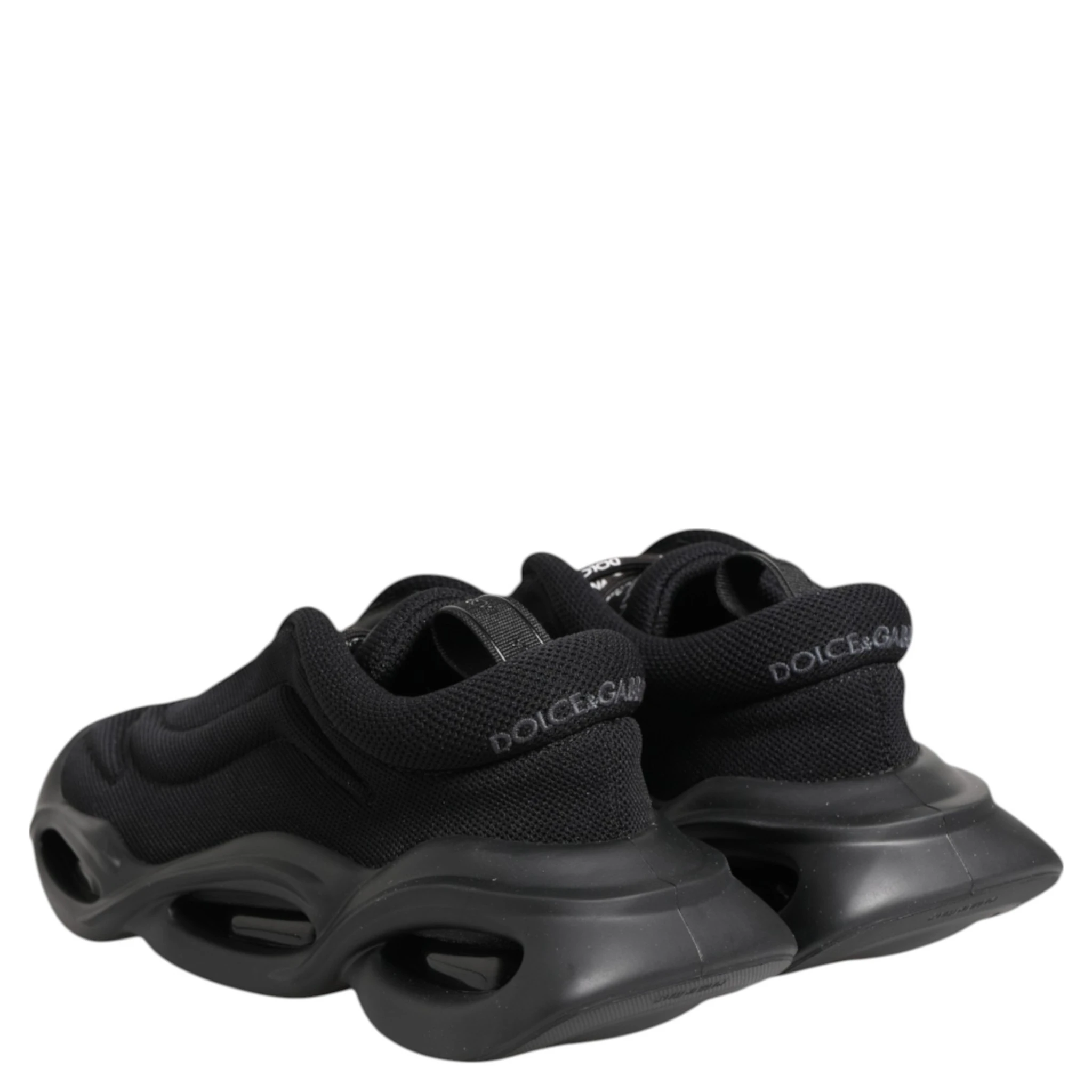 Black Slip On Low Top Wave Sneakers Shoes