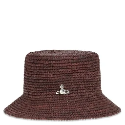 Brown Raffia Bucket Hat