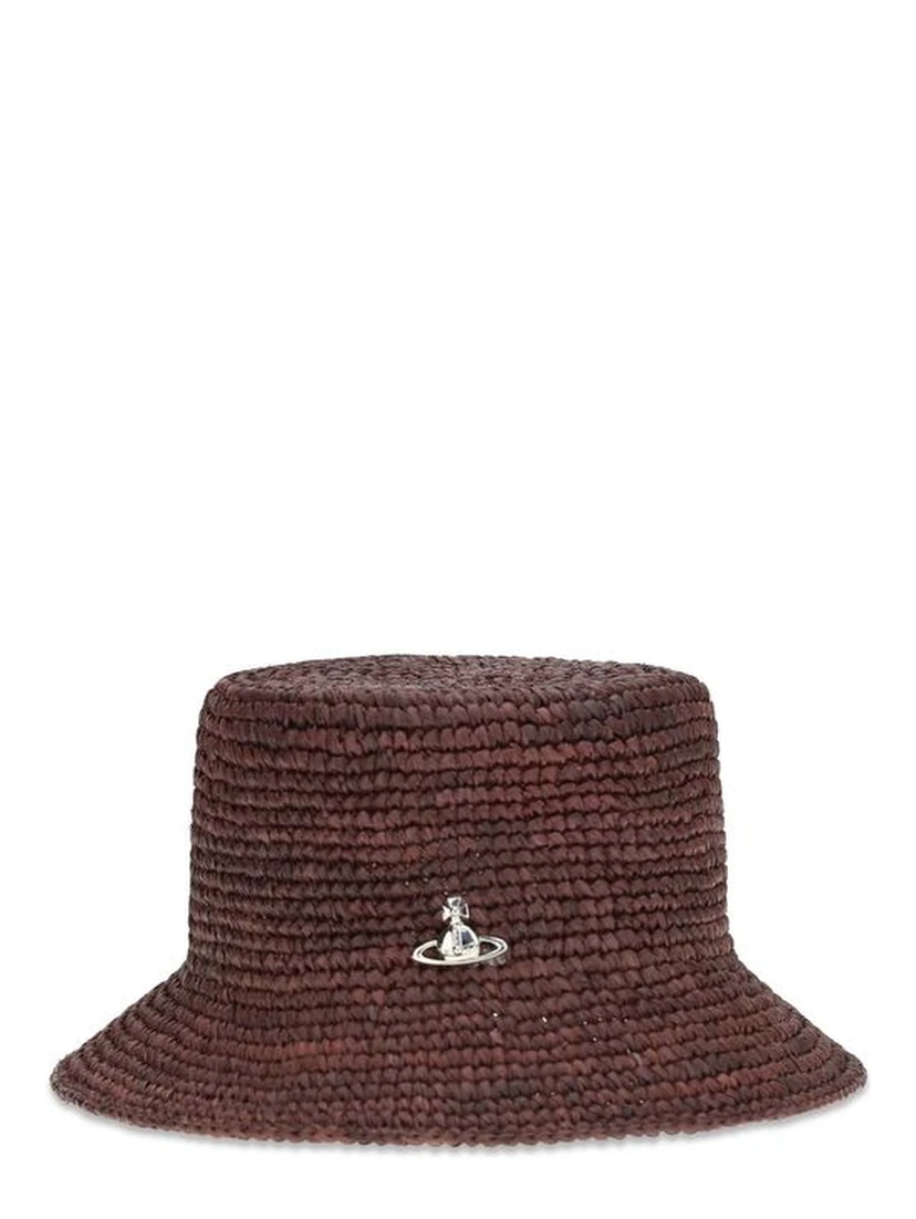 Brown Raffia Bucket Hat