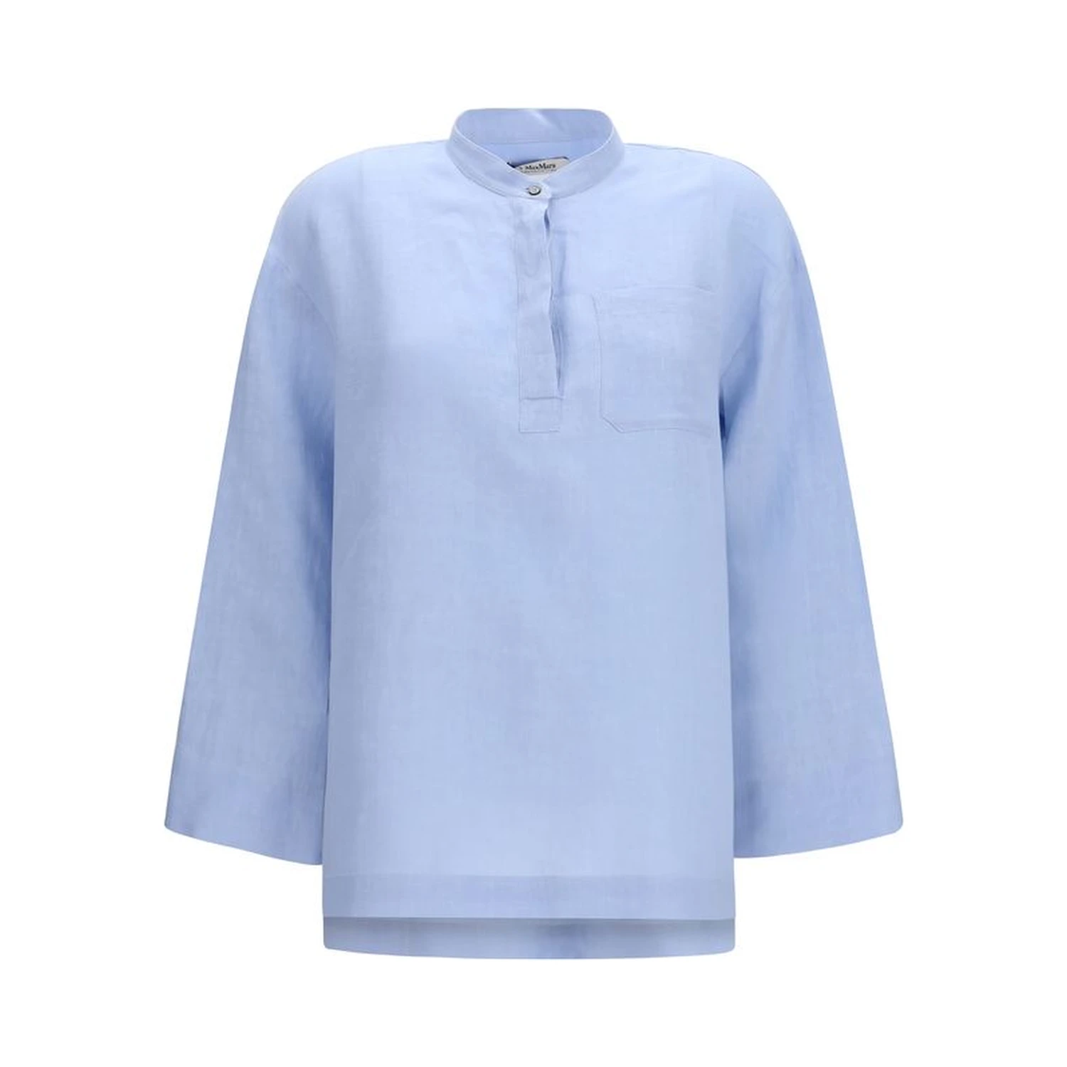 Blue Linen Dress Shirt