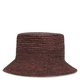 Brown Raffia Bucket Hat