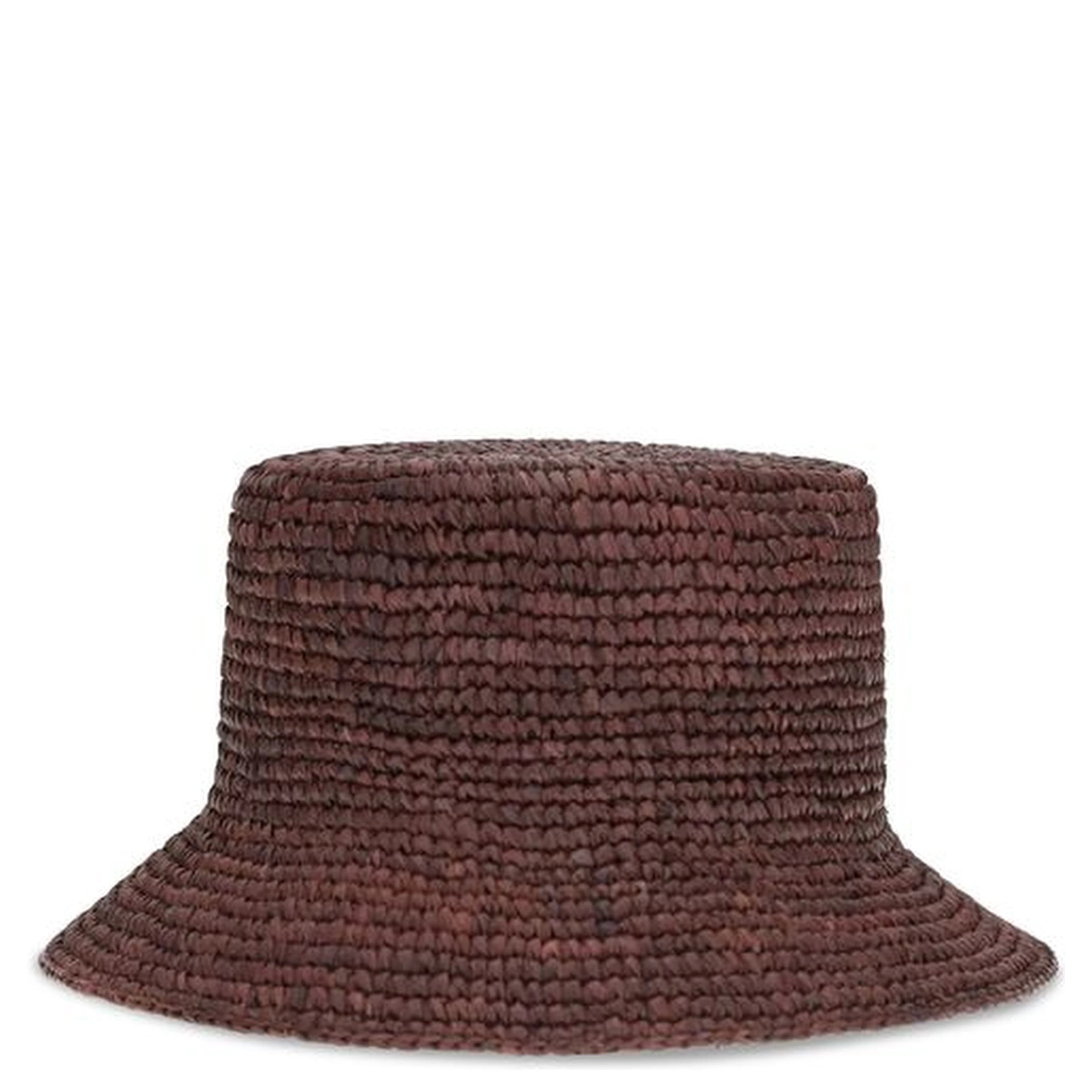 Brown Raffia Bucket Hat