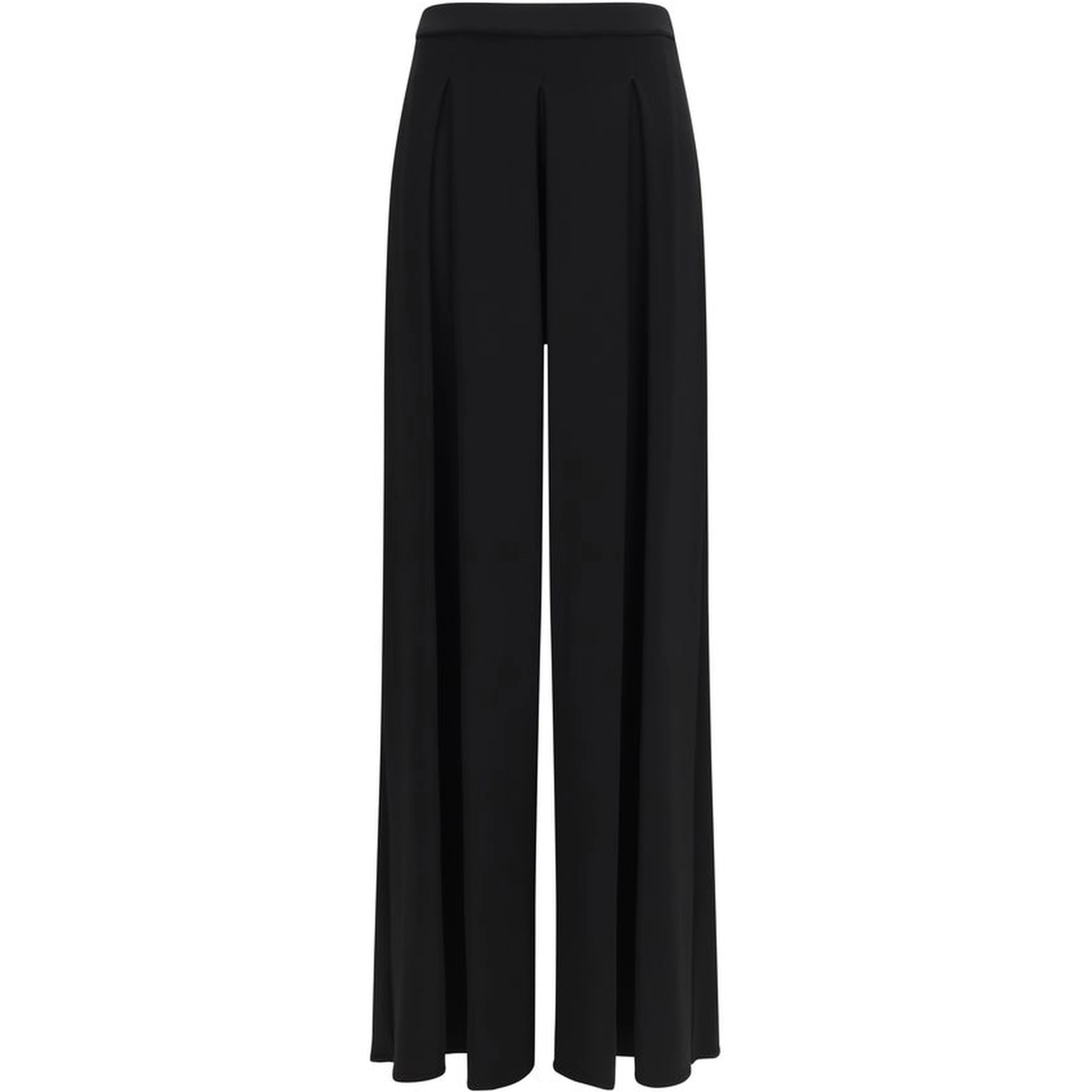 Black Viscose Casual Pants