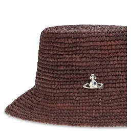 Brown Raffia Bucket Hat