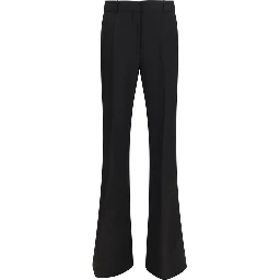 Black Viscose Flared Pants