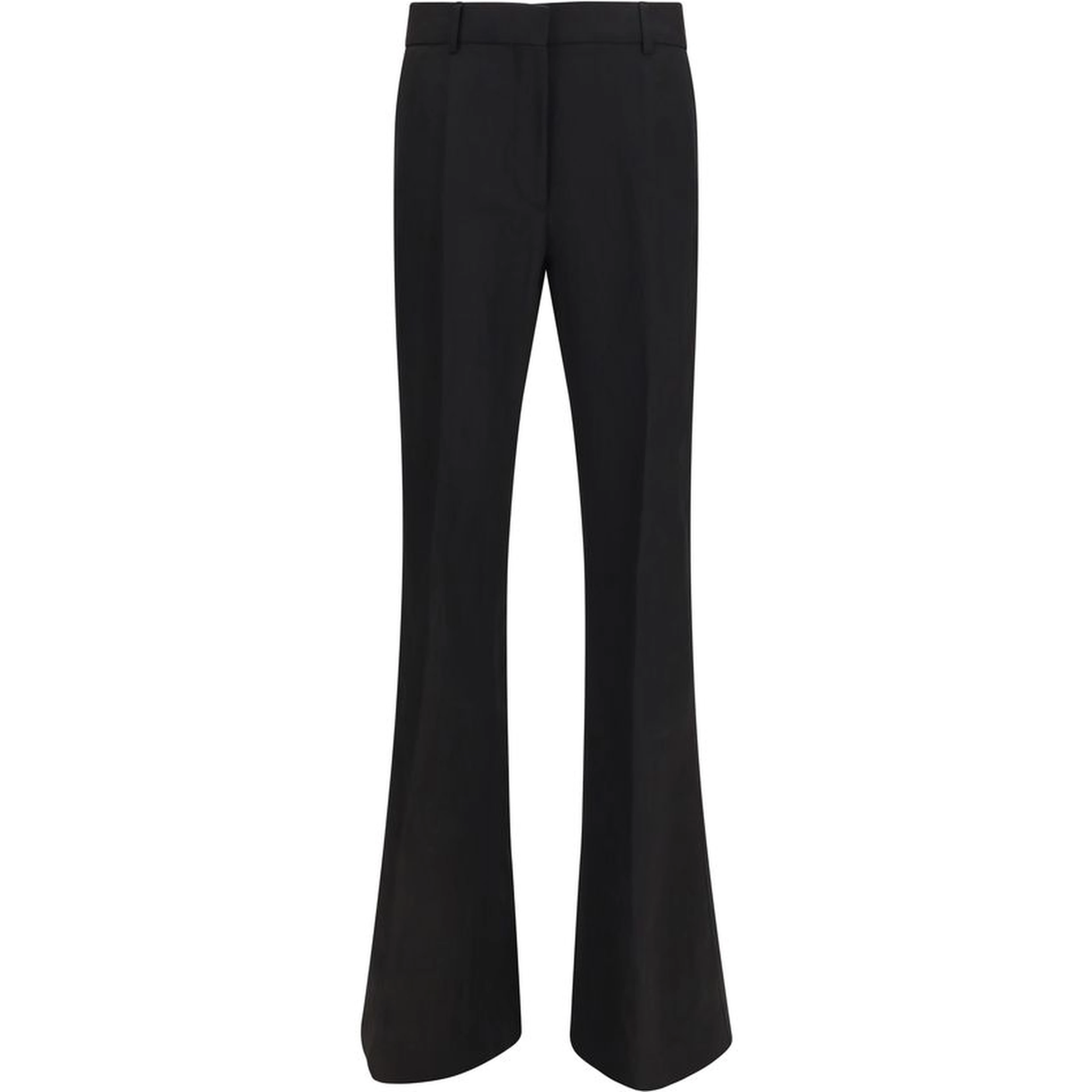 Black Viscose Flared Pants