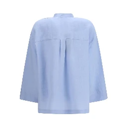 Blue Linen Dress Shirt