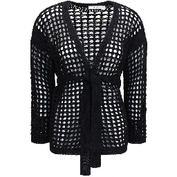 Black Cotton Cardigan