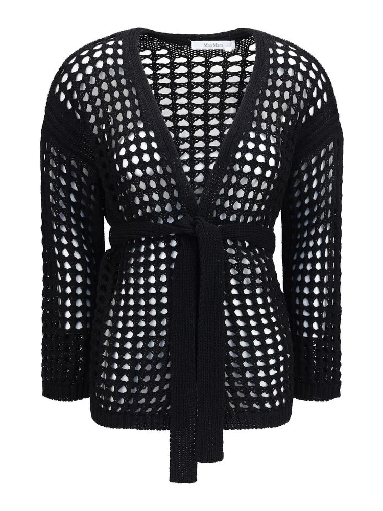 Black Cotton Cardigan