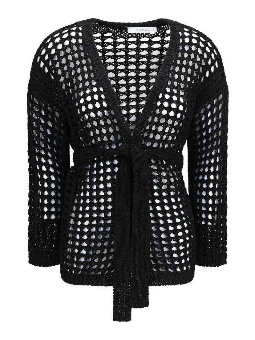 Black Cotton Cardigan