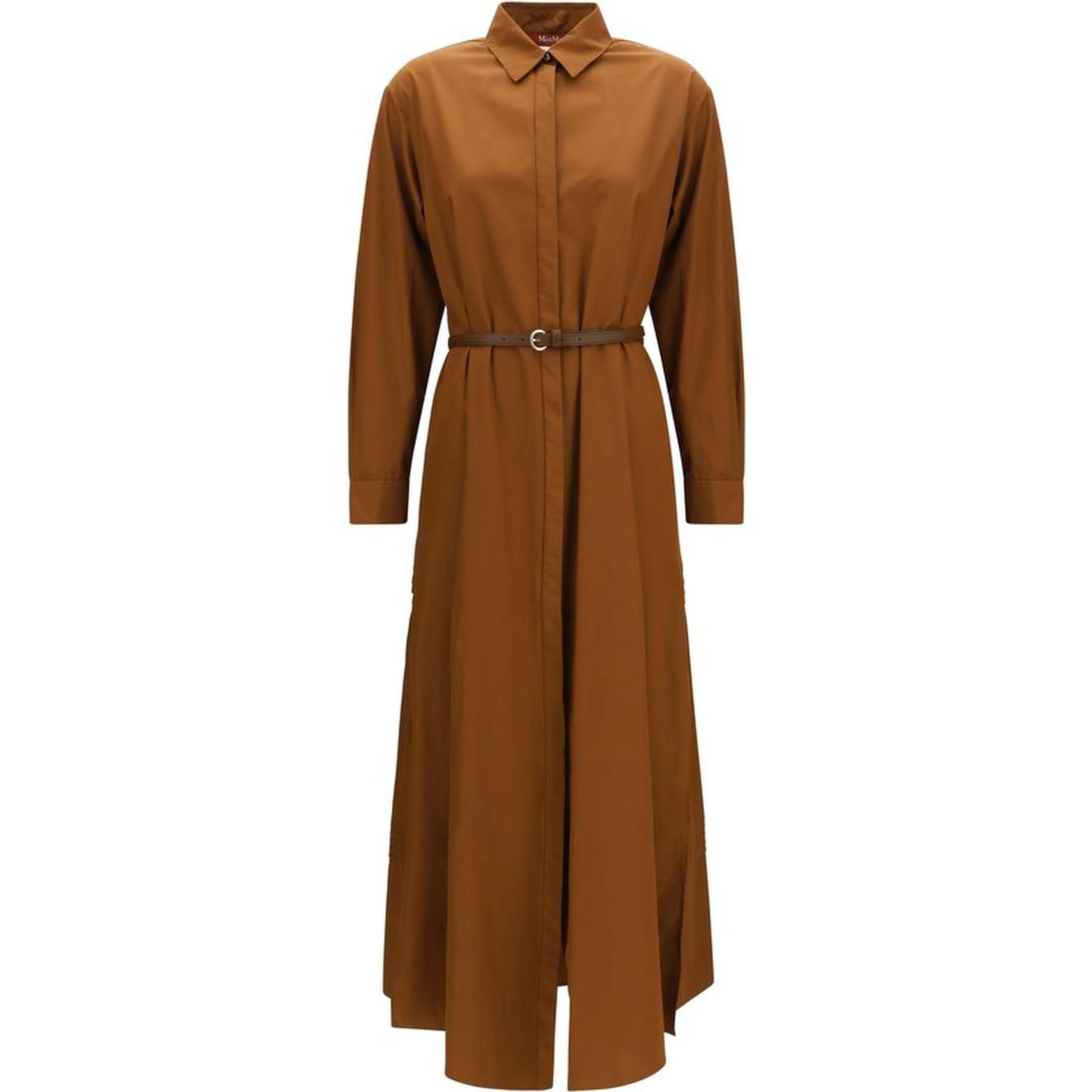 Brown Cotton Casual Dress