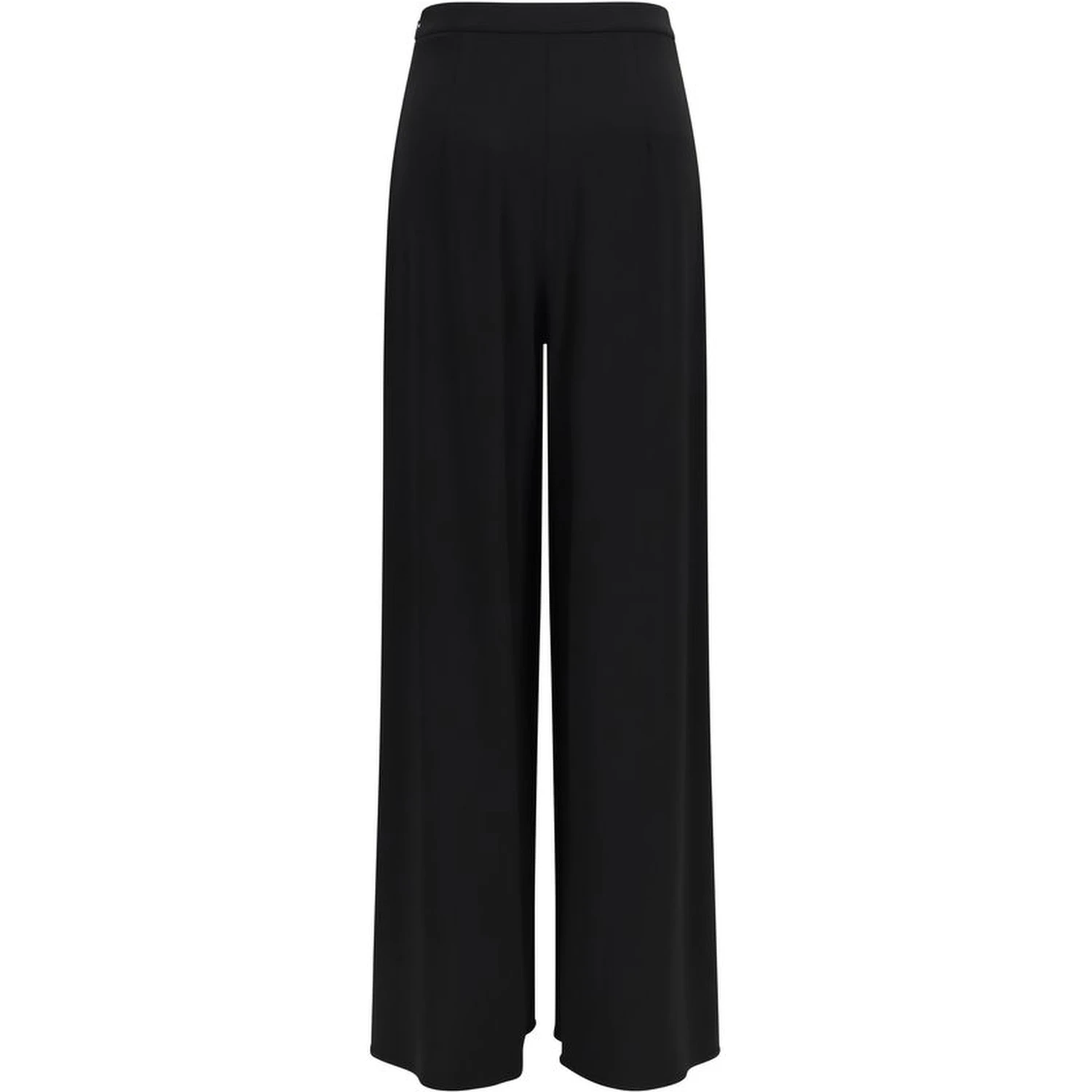 Black Viscose Casual Pants