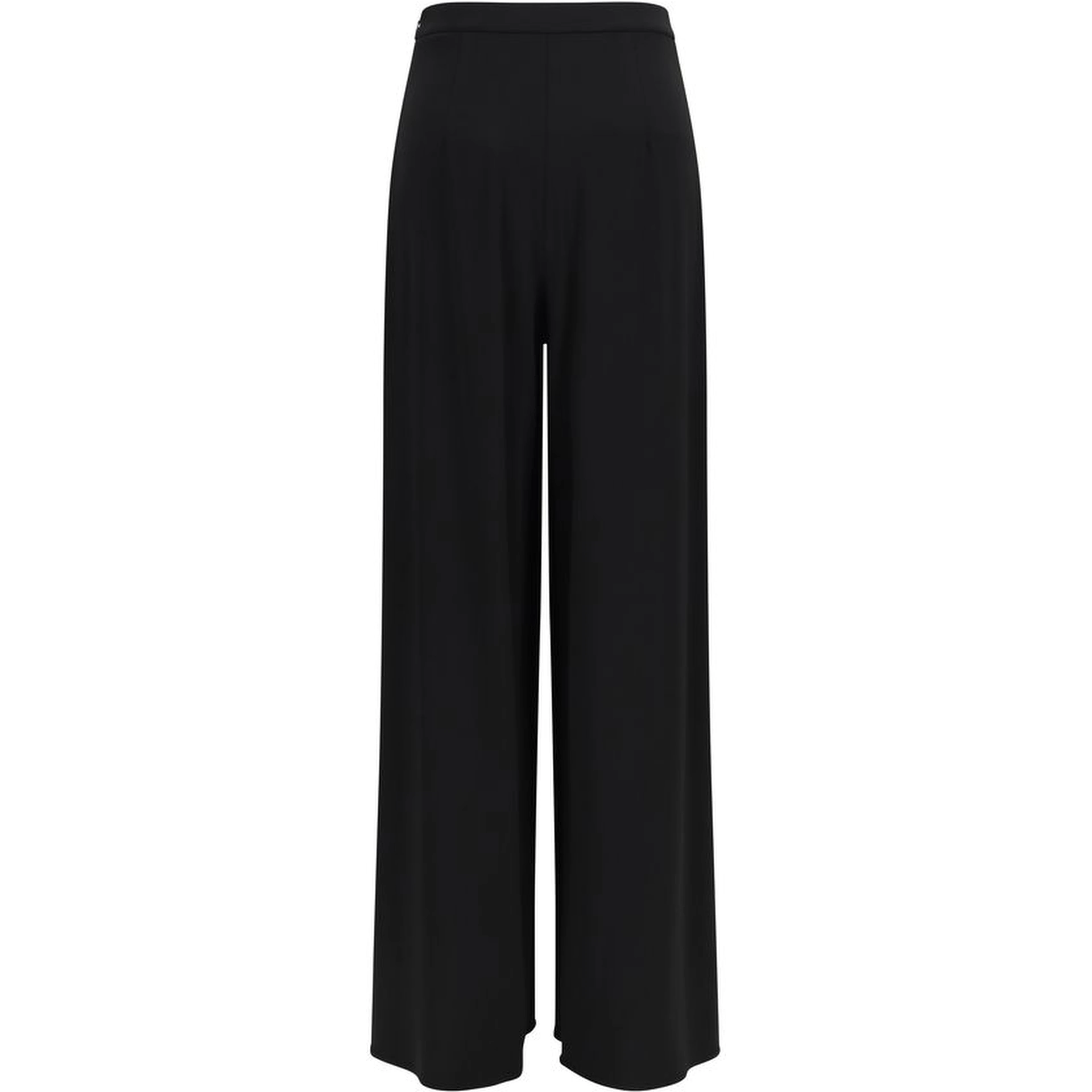 Black Viscose Casual Pants