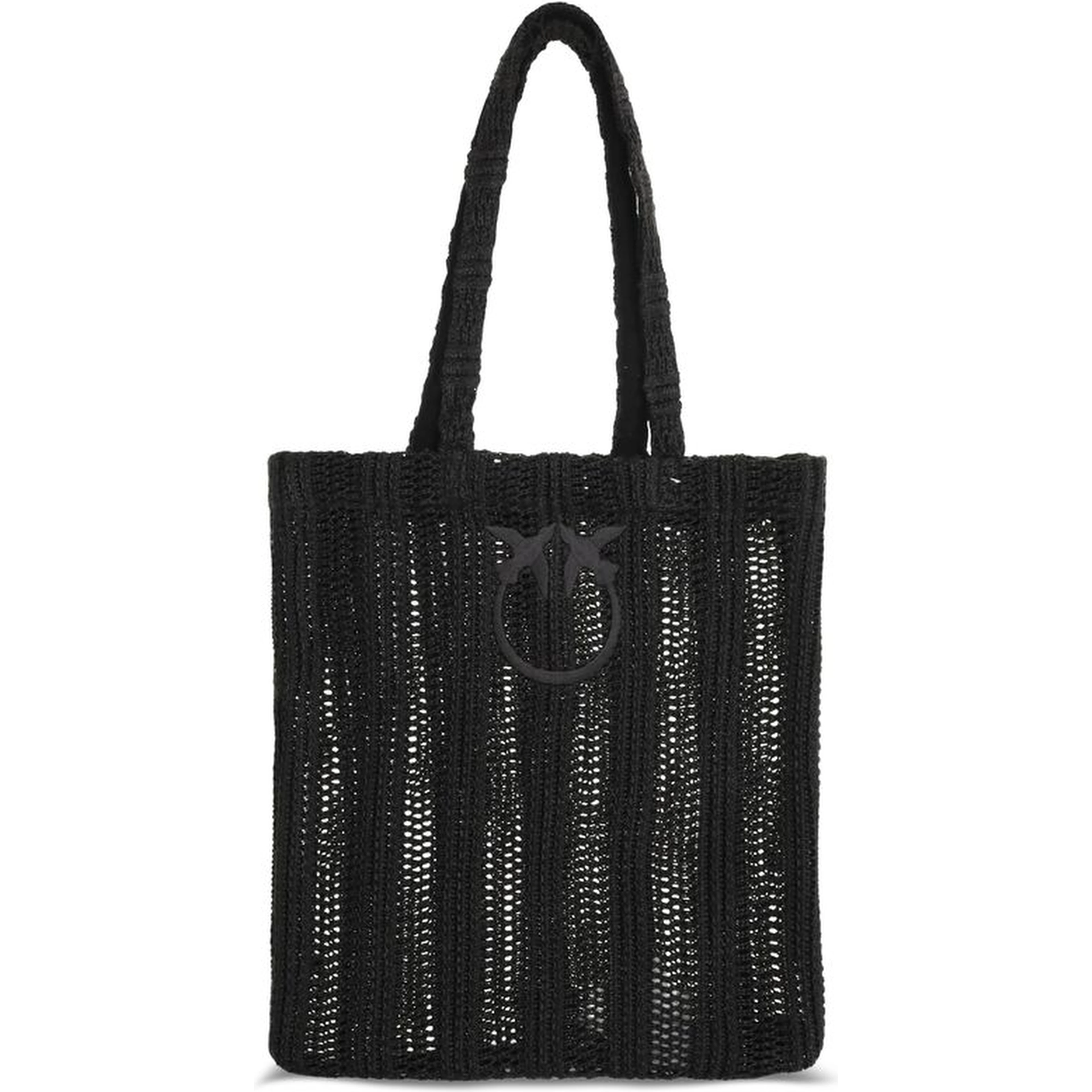 Black Raffia Shoulder Bag
