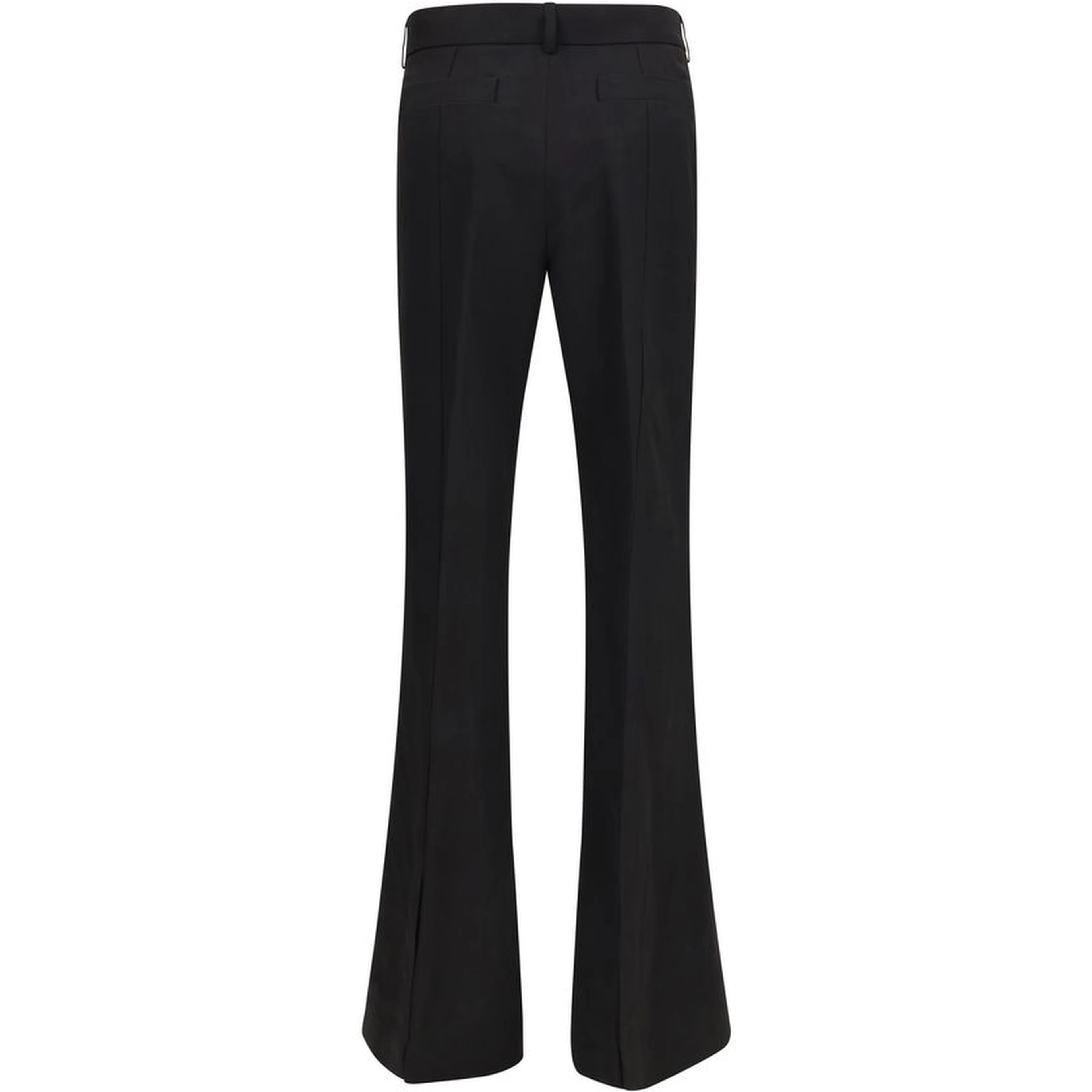 Black Viscose Flared Pants