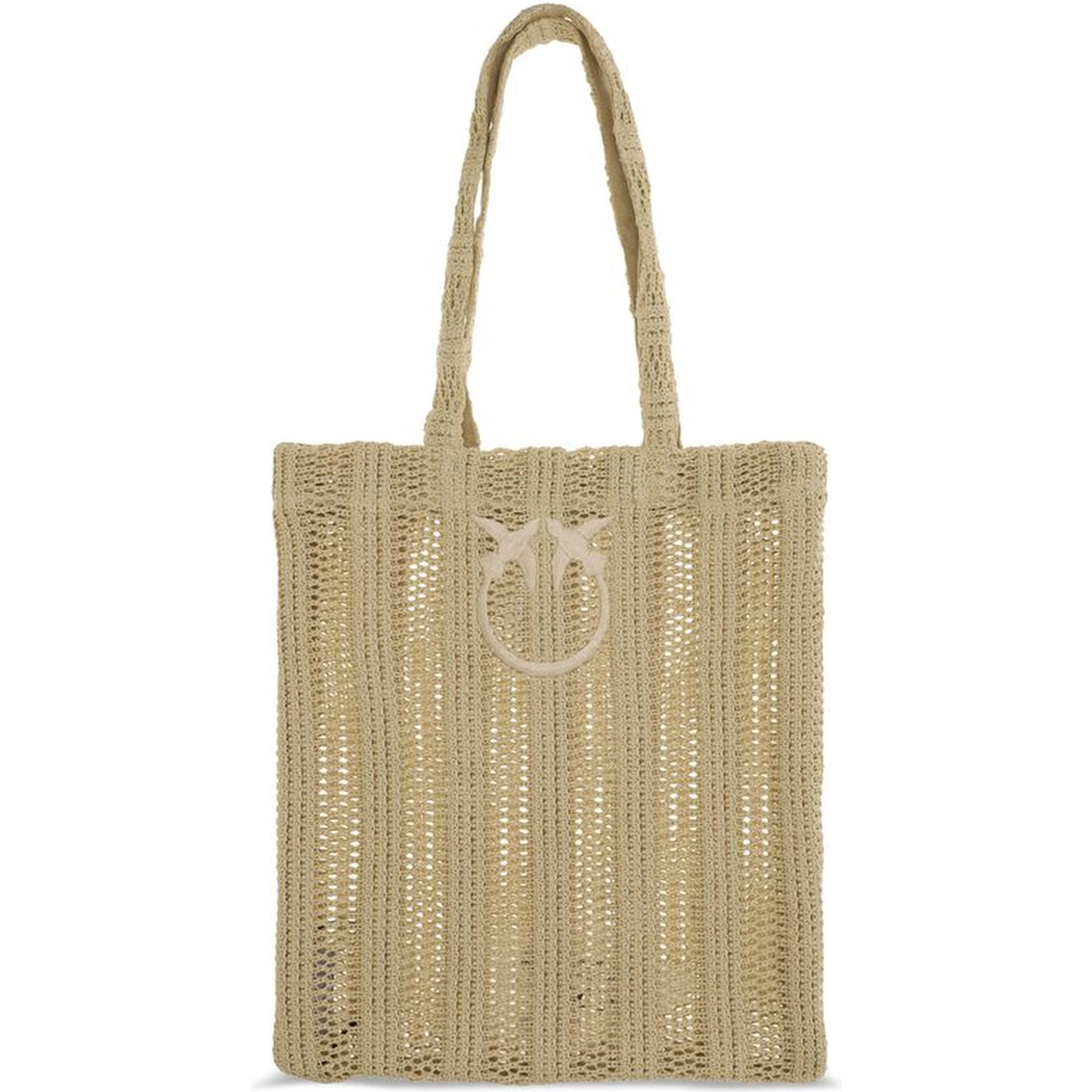 Beige Raffia Shoulder Bag