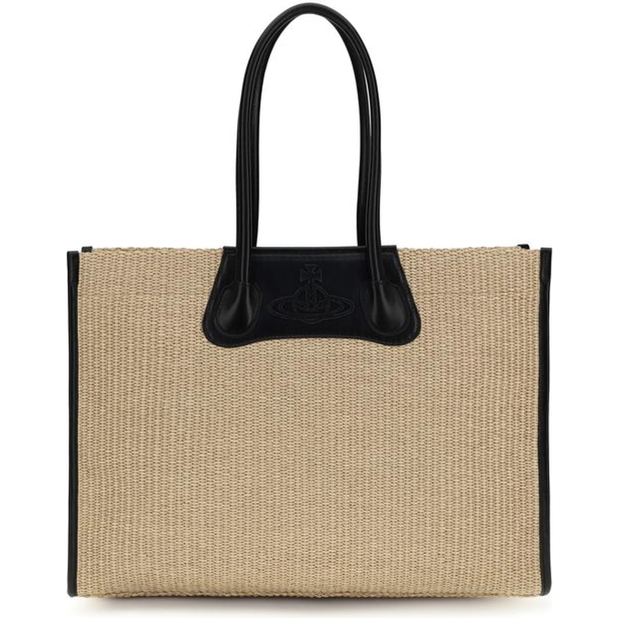 Beige Raffia Shoulder Bag