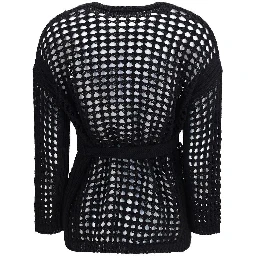 Black Cotton Cardigan