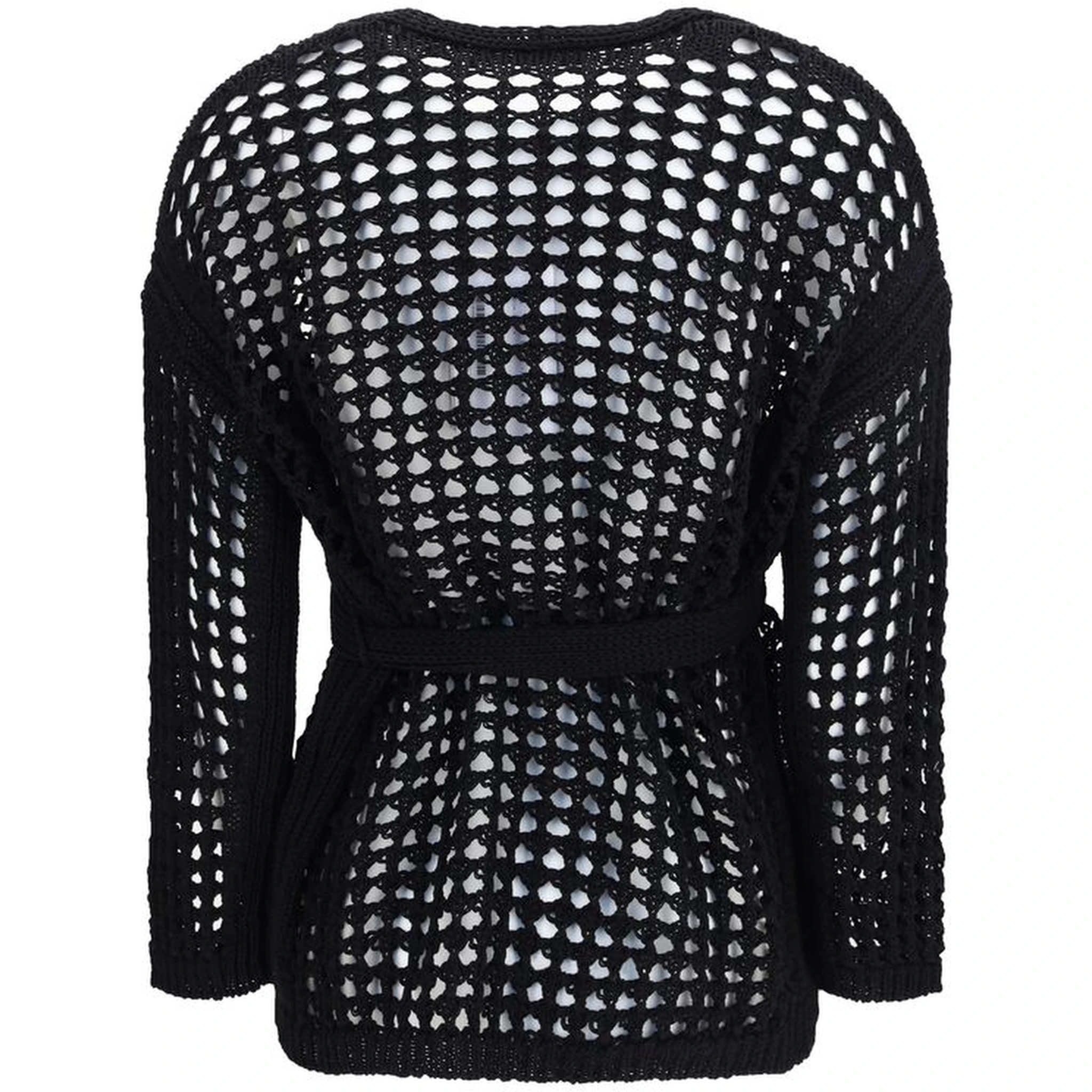 Black Cotton Cardigan