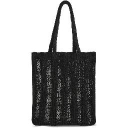 Black Raffia Shoulder Bag