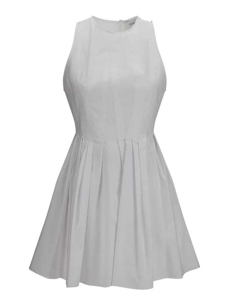 White Cotton Casual Dress