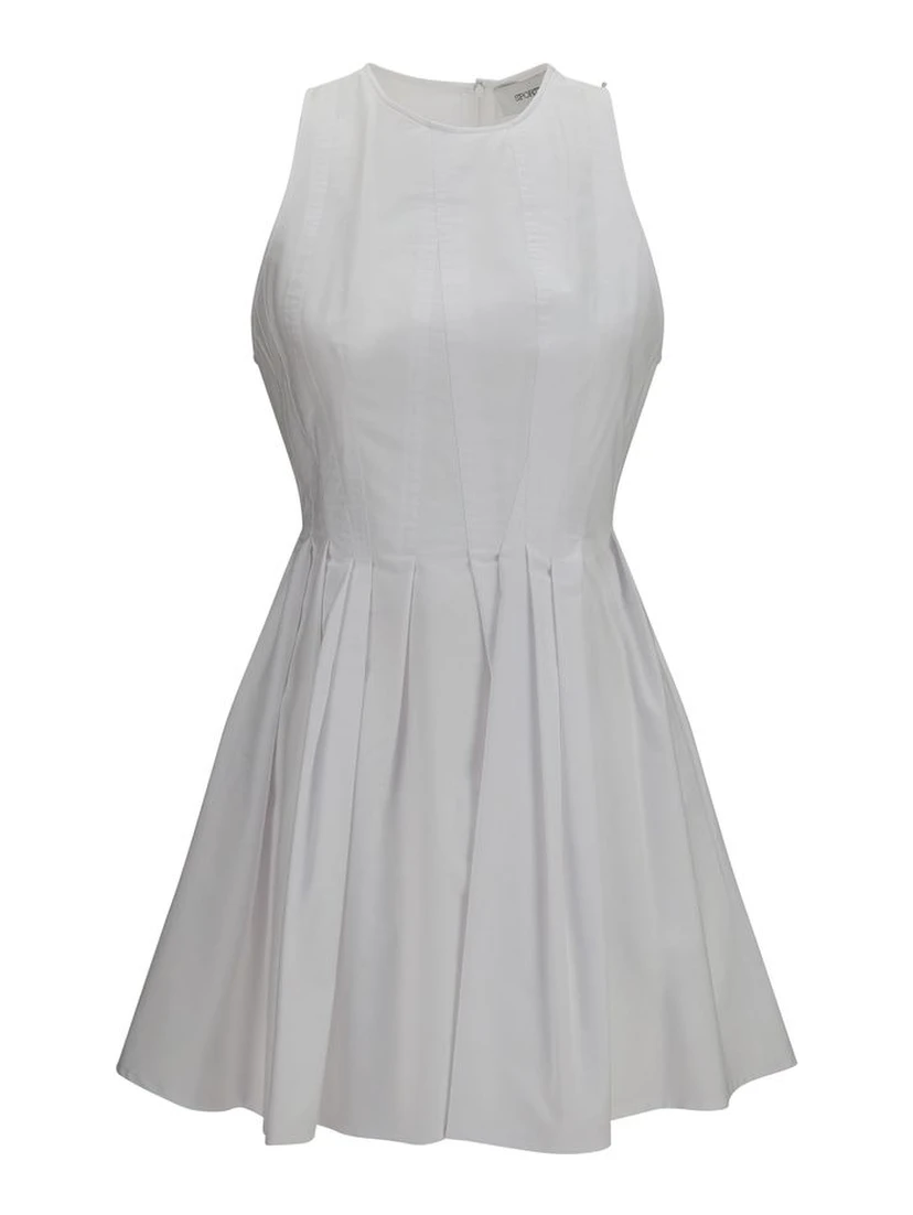 White Cotton Casual Dress