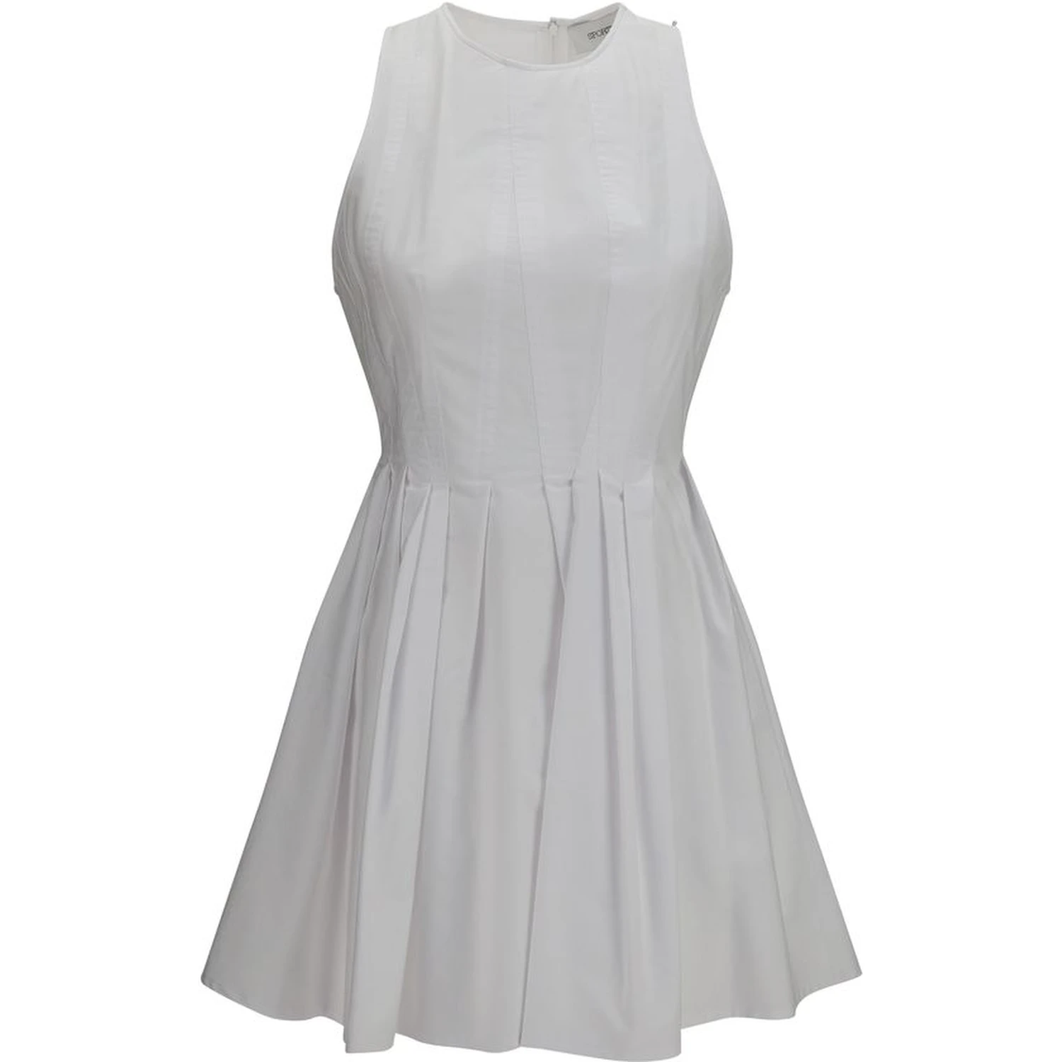 White Cotton Casual Dress