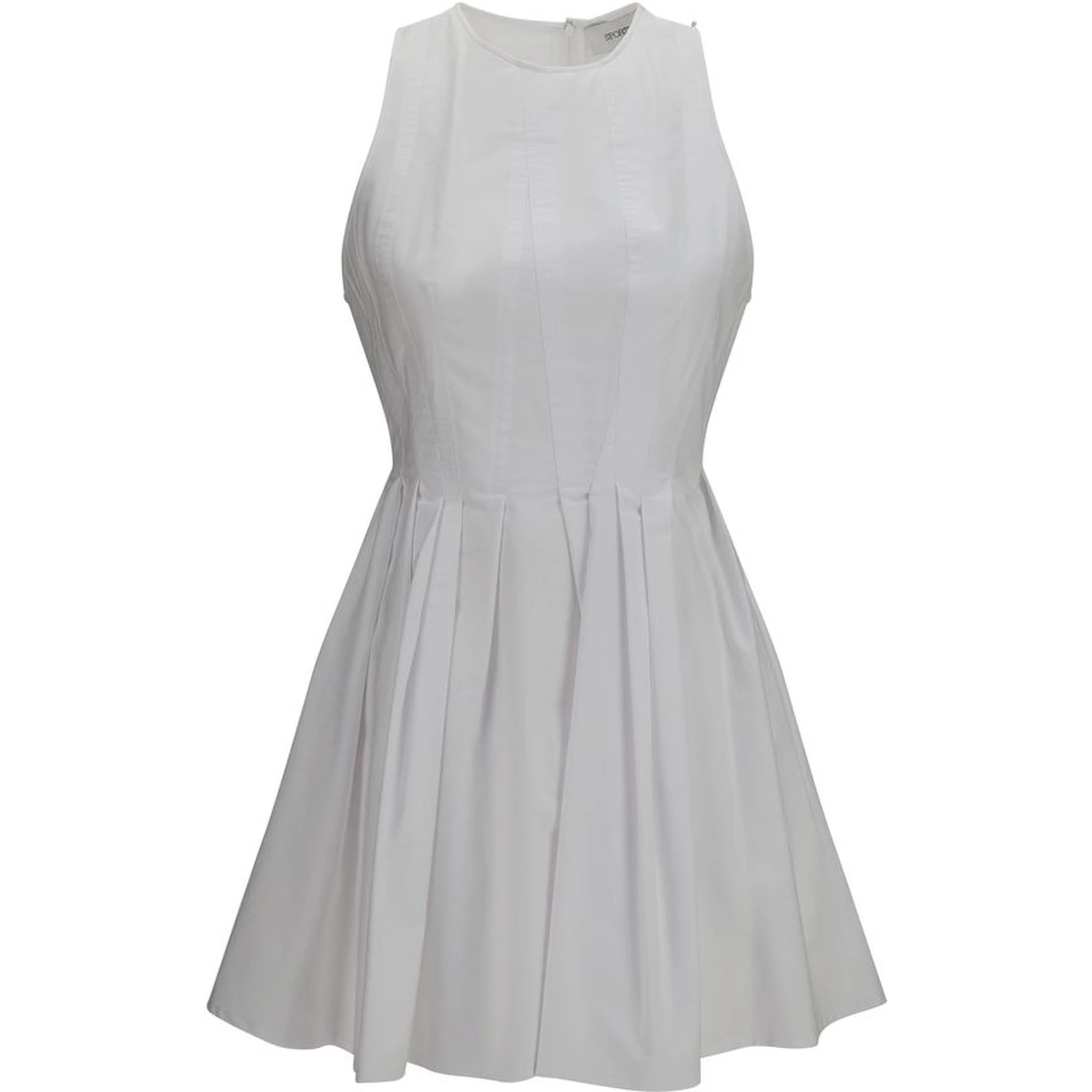 White Cotton Casual Dress