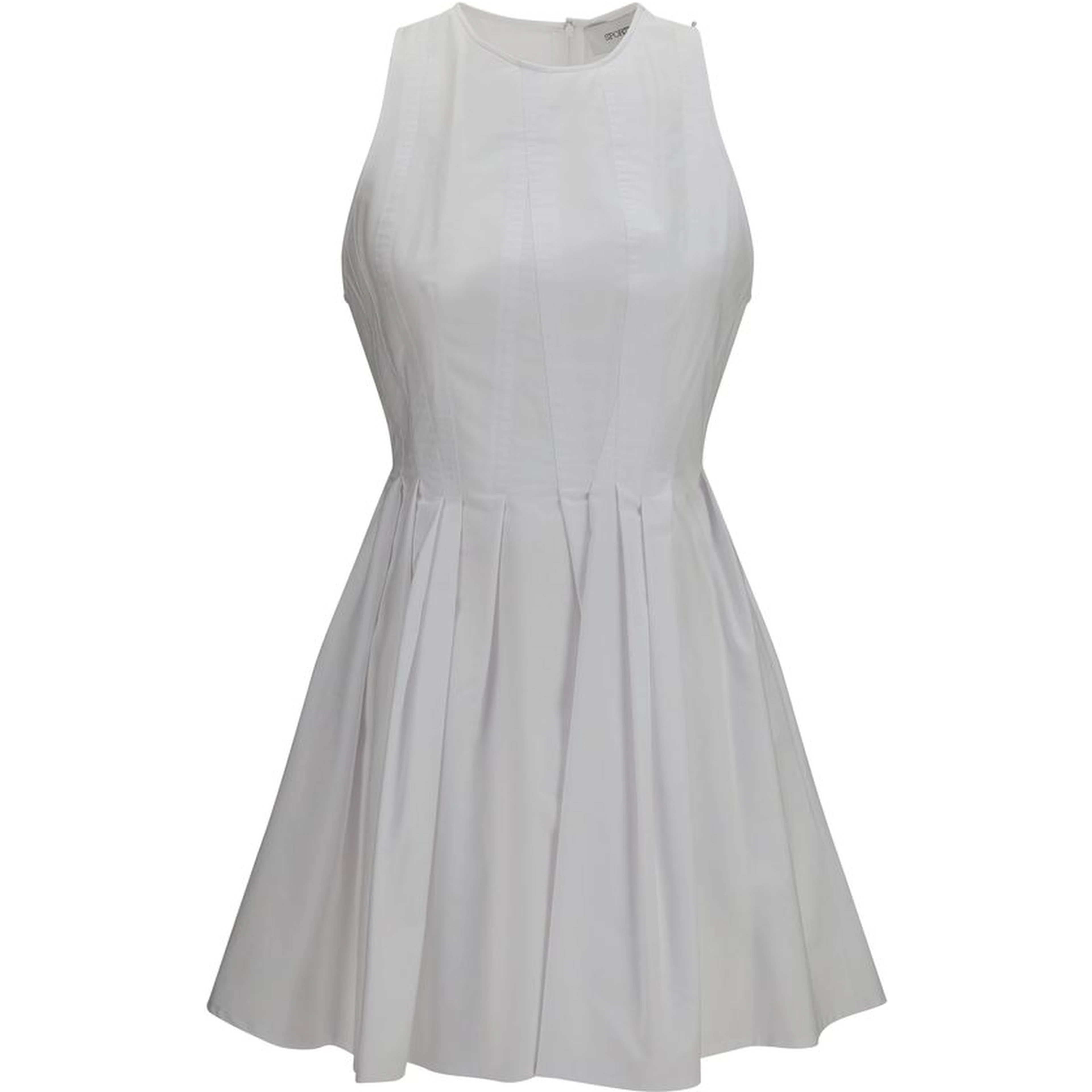 White Cotton Casual Dress