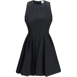 Black Cotton Casual Dress