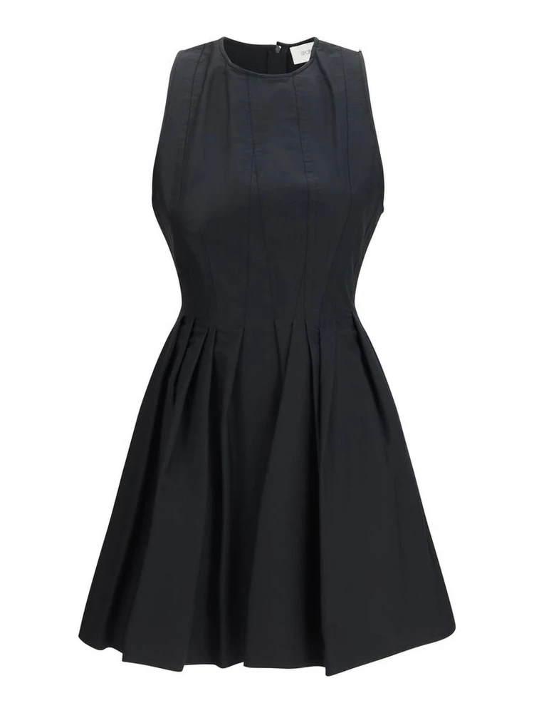 Black Cotton Casual Dress
